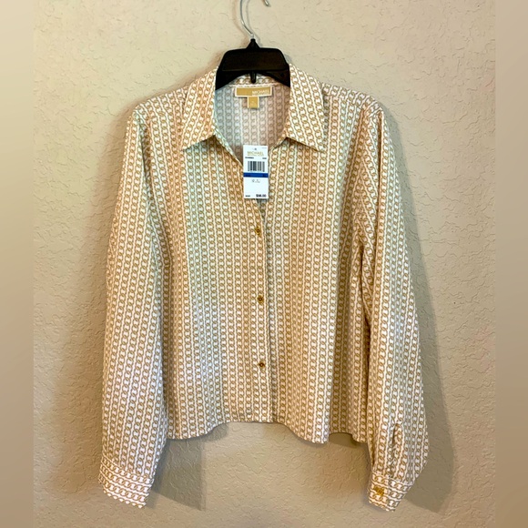 Michael Kors Long Sleeve & Cropped Shirt - Picture 1 of 1